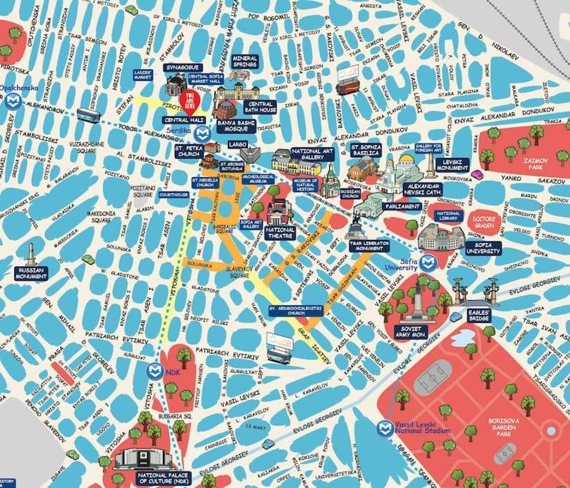 Cozy 1-Bedroom Flat In The Very Center Of סופיה מראה חיצוני תמונה